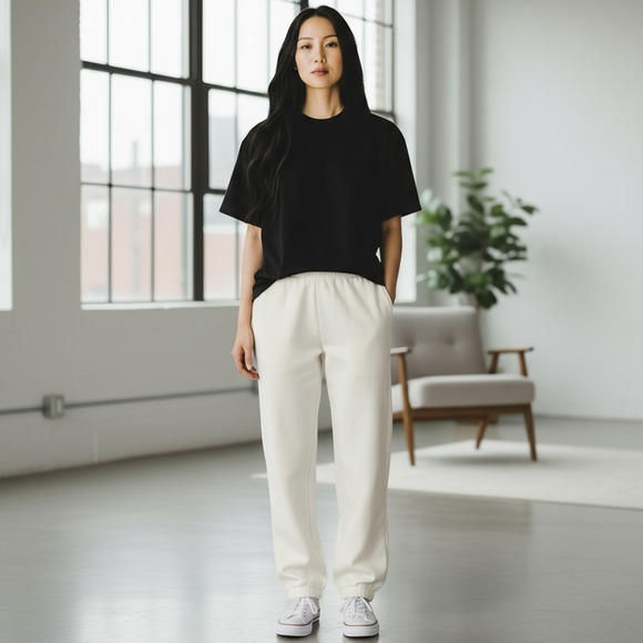 Zella All Day Joggers Sweatpants White Cream Women's Size Medium Soft Cozy Pants - Picture 1 of 6
